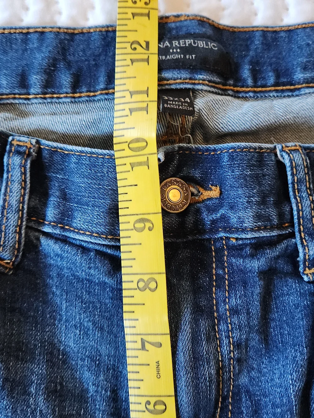 Banana Republic Men’s Straight Jeans in Dark Blue Denim Men's Size 33x34